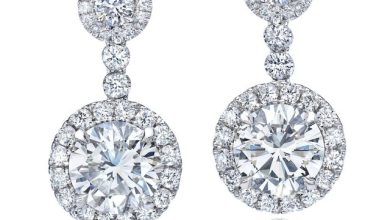 diamond pendant earrings